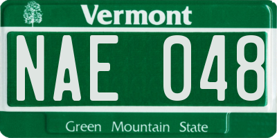 VT license plate NAE048