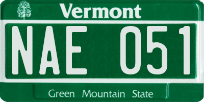 VT license plate NAE051