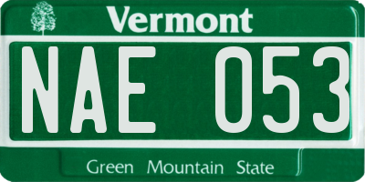 VT license plate NAE053