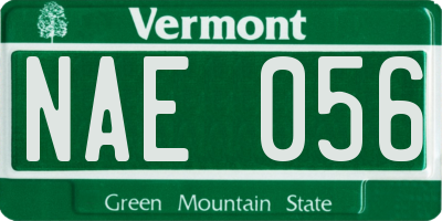 VT license plate NAE056