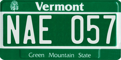 VT license plate NAE057