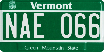 VT license plate NAE066