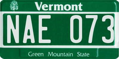 VT license plate NAE073