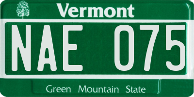 VT license plate NAE075