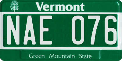 VT license plate NAE076