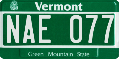 VT license plate NAE077