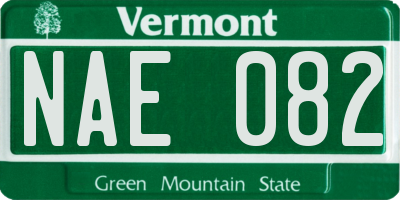VT license plate NAE082