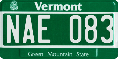 VT license plate NAE083