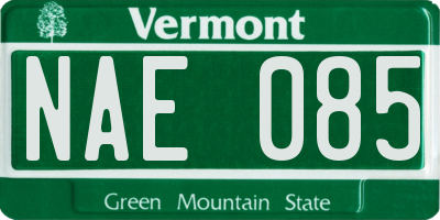 VT license plate NAE085
