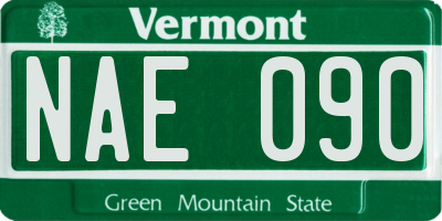 VT license plate NAE090