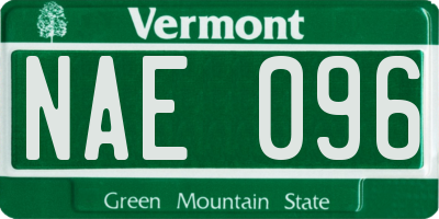 VT license plate NAE096