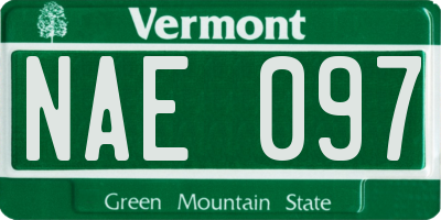 VT license plate NAE097