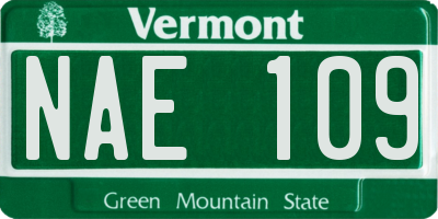 VT license plate NAE109