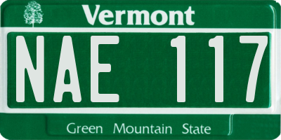 VT license plate NAE117