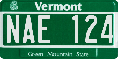 VT license plate NAE124