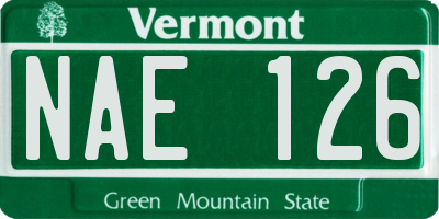 VT license plate NAE126