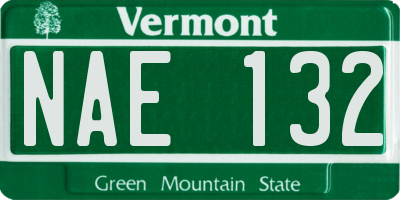 VT license plate NAE132