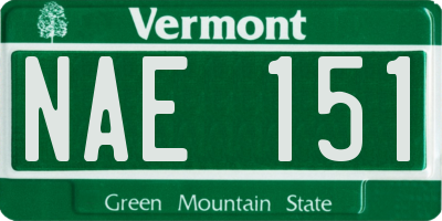 VT license plate NAE151