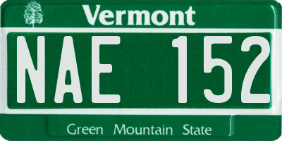VT license plate NAE152