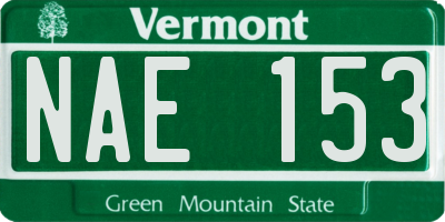 VT license plate NAE153