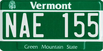 VT license plate NAE155