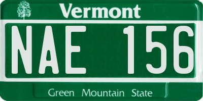 VT license plate NAE156