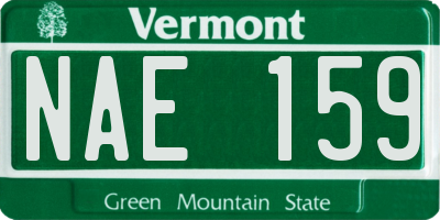 VT license plate NAE159