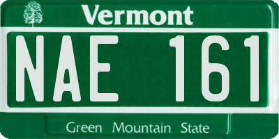 VT license plate NAE161