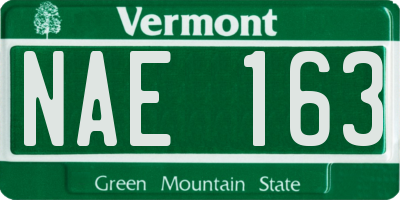 VT license plate NAE163
