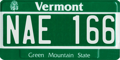 VT license plate NAE166
