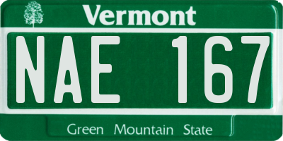 VT license plate NAE167