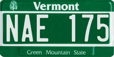 VT license plate NAE175