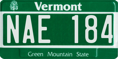 VT license plate NAE184