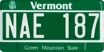 VT license plate NAE187