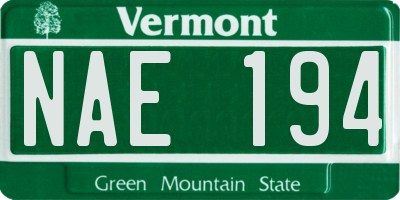 VT license plate NAE194