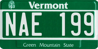 VT license plate NAE199
