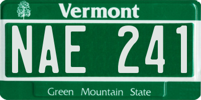 VT license plate NAE241
