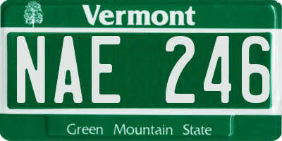 VT license plate NAE246