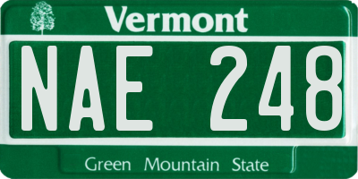 VT license plate NAE248