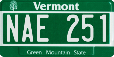 VT license plate NAE251