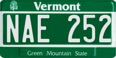 VT license plate NAE252