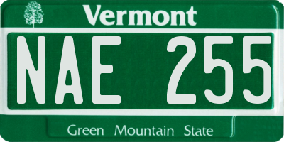 VT license plate NAE255