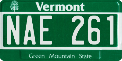 VT license plate NAE261