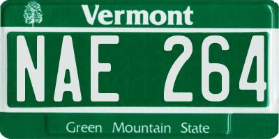 VT license plate NAE264