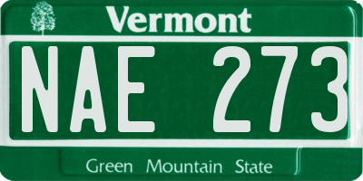 VT license plate NAE273