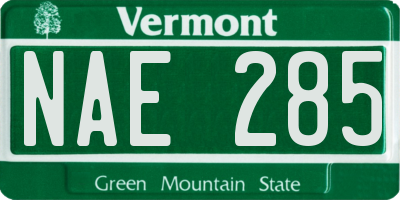 VT license plate NAE285
