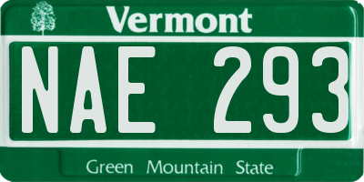 VT license plate NAE293