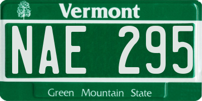 VT license plate NAE295