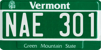 VT license plate NAE301