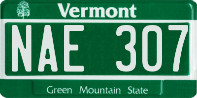 VT license plate NAE307
